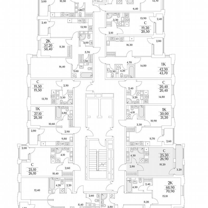 Квартира-студия, 26,9 м², 7/13 эт.