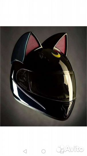 Мотошлем кошка