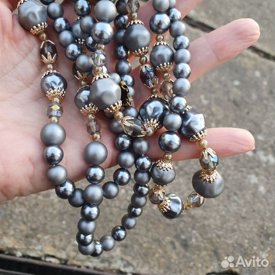 Винтажное колье из искусственного жемчуга