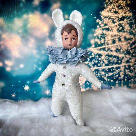 Елочные игрушки из ваты