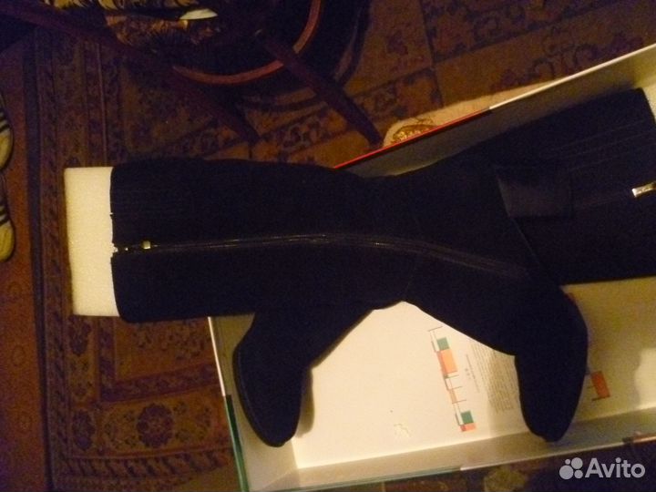 Сапоги женские замшевые 37