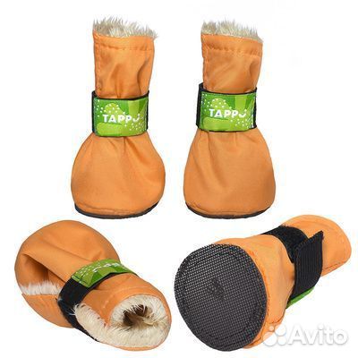Tappi одежда Зимние сапожки для собак Флам оранжев
