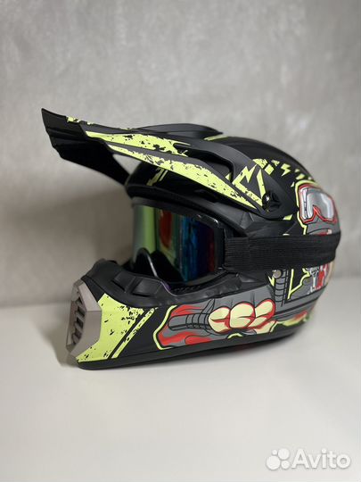 Новый Шлем С Очками Эндуро Мотокросс