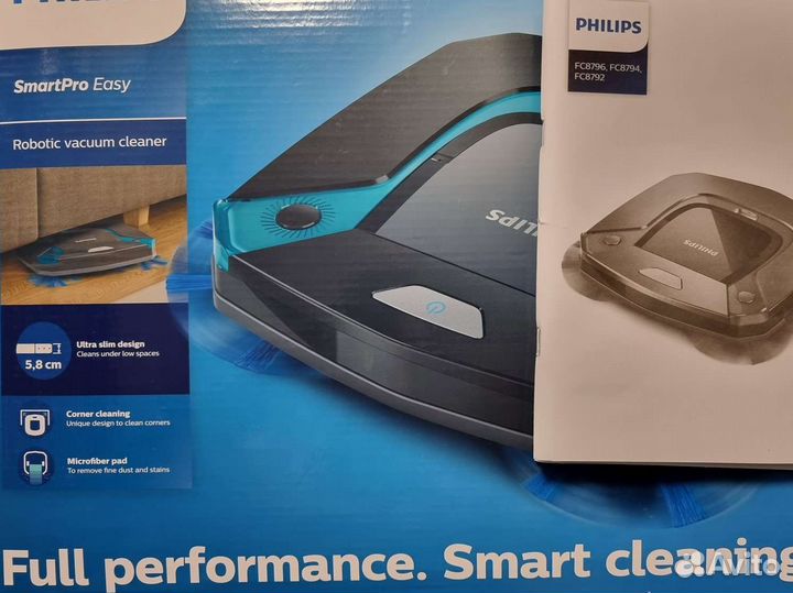 Робот-пылесос Philips FC8792 SmartPro Easy, синий