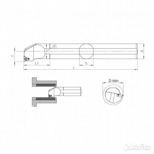 Державка резьбовая внутренняя S25R-SIL22