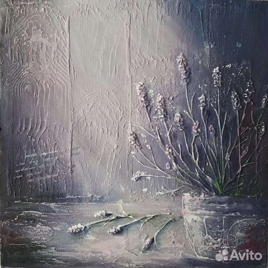 Текстурная картина цветы