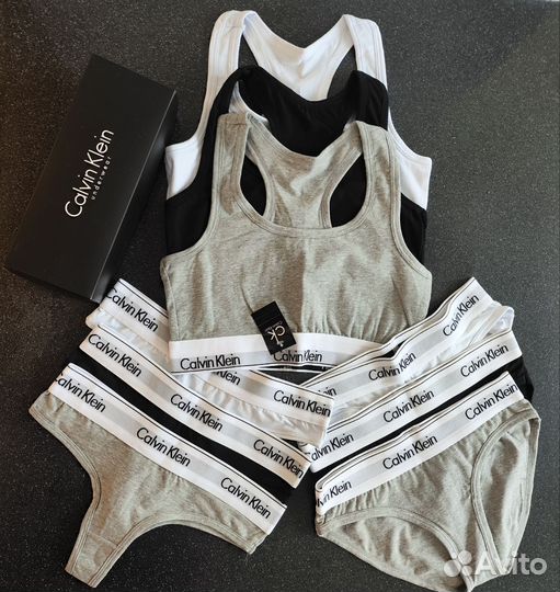 Комплект нижнего белья Сalvin Klein 3in1 (топ+2 тр