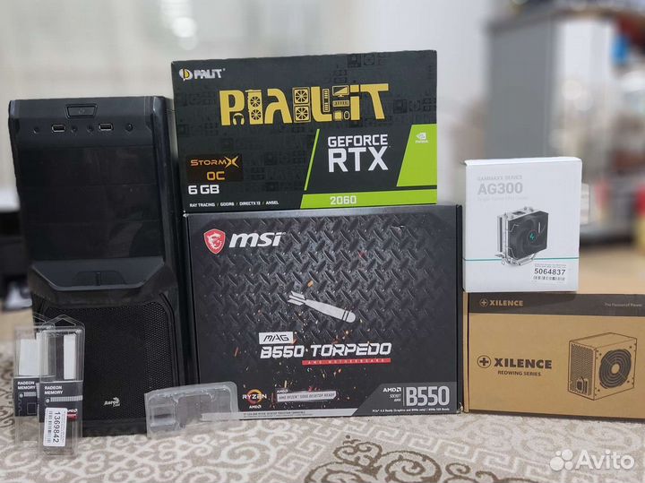 Ryzen7 3700 pro+RAM16Gb+RTX 2060+MSI MAG torpedo