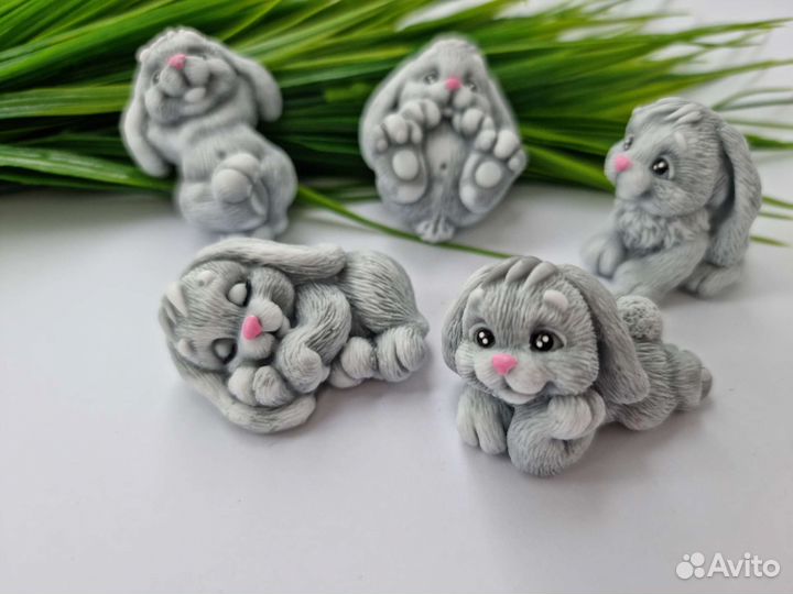 Мыло ручной работы/ зайчик/ котёнок/ подарок