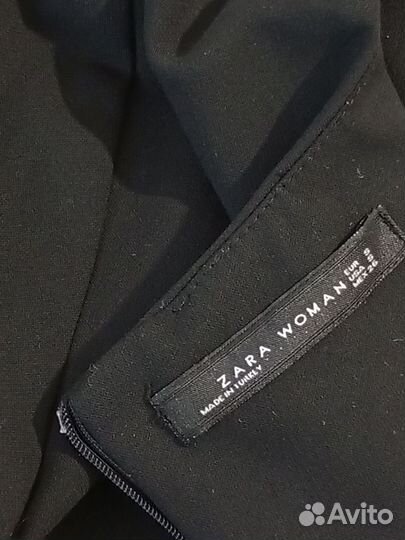 Новое чёрное платье с пышными рукавами Zara