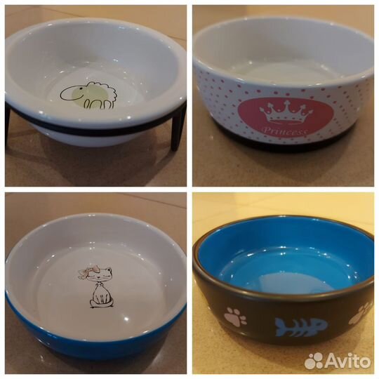 Миски керамические, пластмассовые, железные