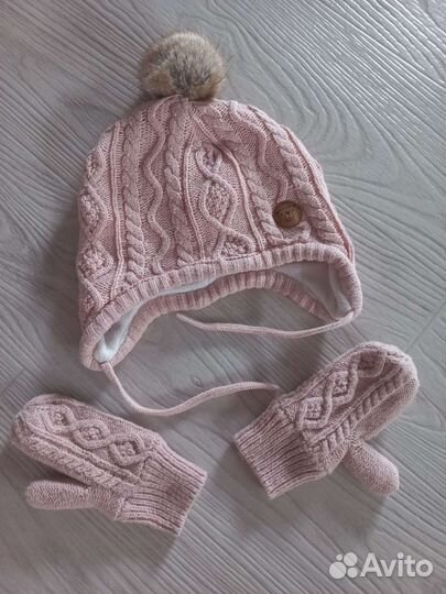 Комплект шапка, варежки hm