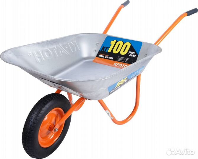 Тачка садовая Кратон WB 100нr 1 колесная