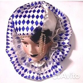 Панно Театральная маска фарфор винтаж