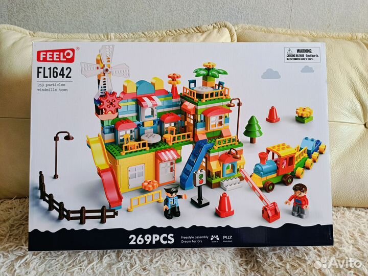 Конструктор feelo Городок с мельницей 269 деталей