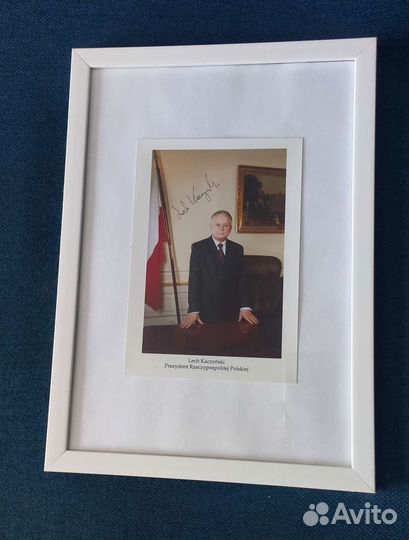 Автограф Лех Качиньский