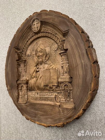 Икона деревянная резная