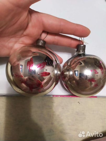 Ёлочные игрушки СССР шары большие