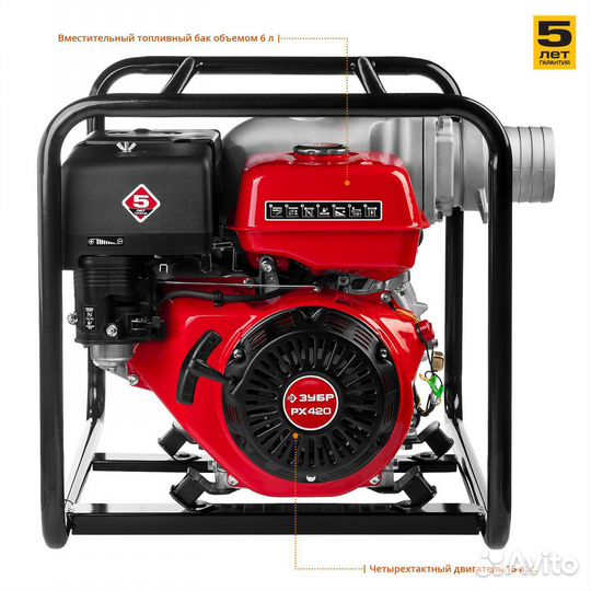 Мотопомпа для грязной воды зубр мпг-1800-100