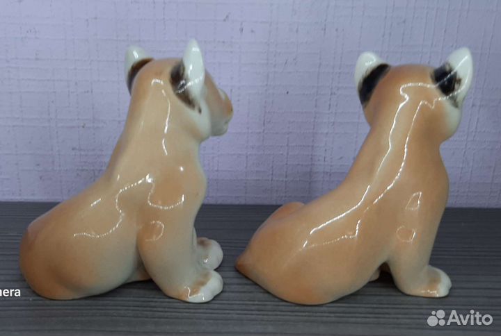 Фарфоровая статуэтка львенок лфз