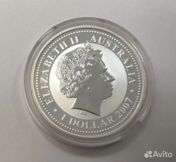 Австралия 1 доллар 2007 год быка серебро