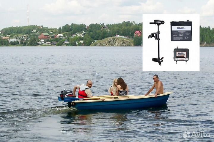 Лодка пластиковая с электромотором Тортилла-4 Sea