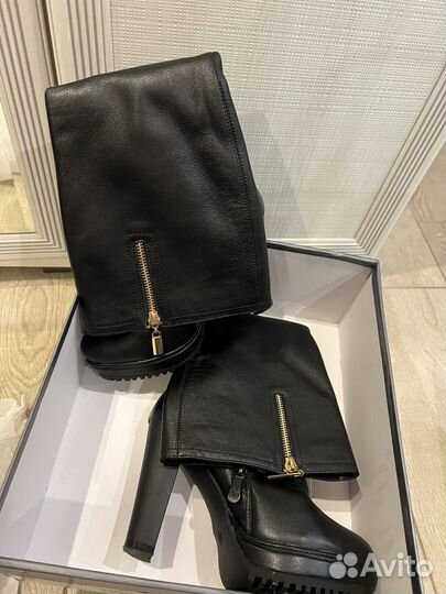 Сапоги женские зимние, размер 35, натуральная кожа