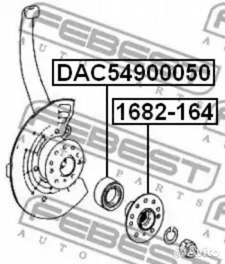 Febest DAC54900050 Подшипник ступицы колеса перед