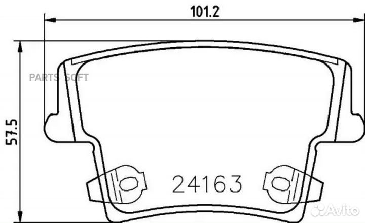 Mintex MDB2695 Колодки тормозные дисковые задн. 30