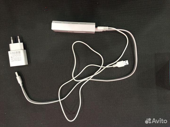 USB хаб с питанием, 4-х портовый с выключателями