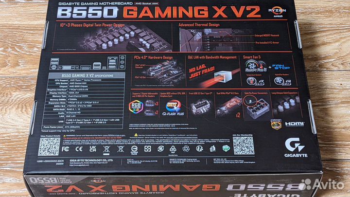 Материнская плата gigabyte B550 gaming X V2 rev1.3