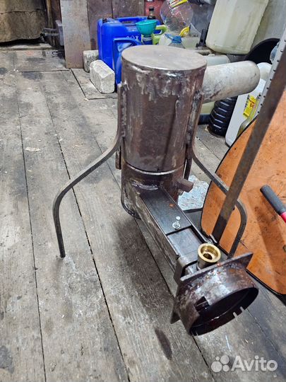 Печка на отработке в гараж