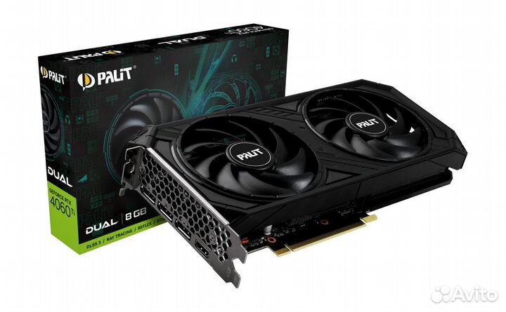 Видеокарта Palit RTX 4060 Ti dual 8Gb