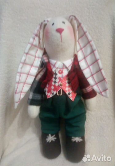 Интерьерные игрушки ручной работы. Зайцы-тильда