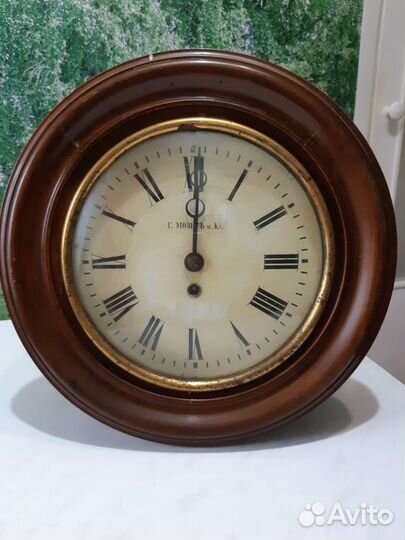 Старинные настенные часы Мозер