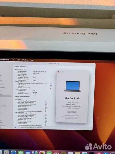 Macbook air 13 m1 8gb 256gb