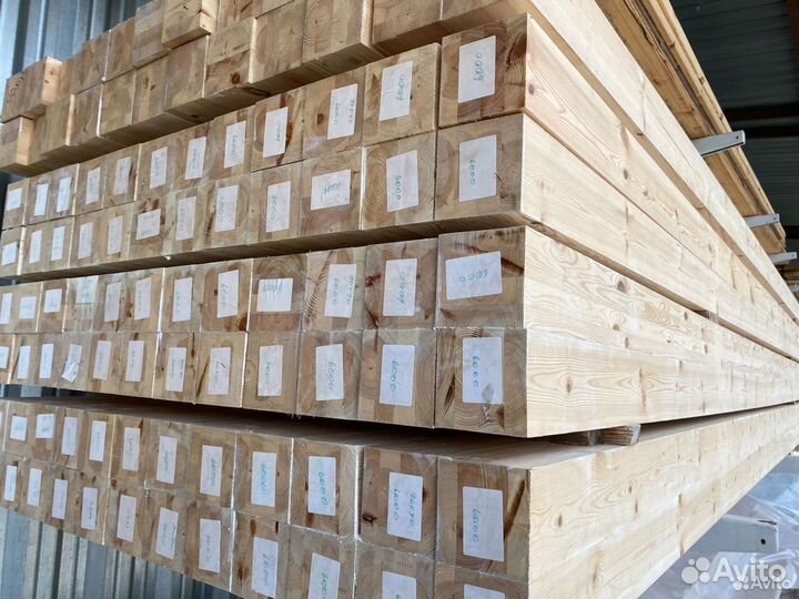 Клееный брус сосна, 200х200 мм, сорт ав