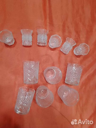 Хрустальные Фужеры,Стаканы. Рог СССР