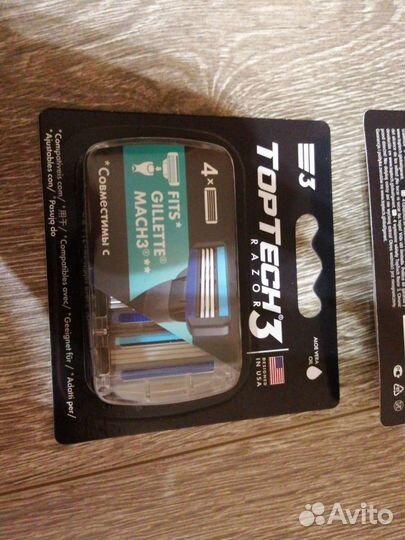 4 сменные кассеты TopTech Razor 3