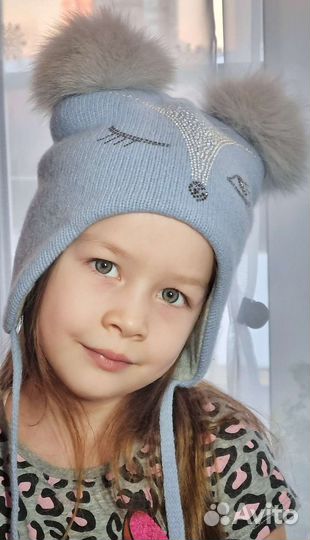 Шапка для девочки 3-5лет
