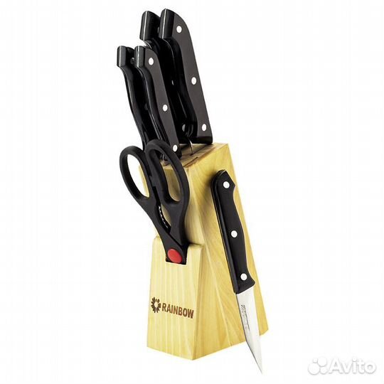 Ножи набор на деревянной подставке