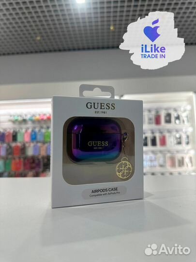 Чехол Guess AirPods pro Charm lridescent Black
