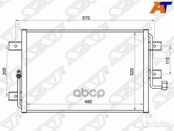 Радиатор кондиционера Fiat Albea 02-12 / Palio