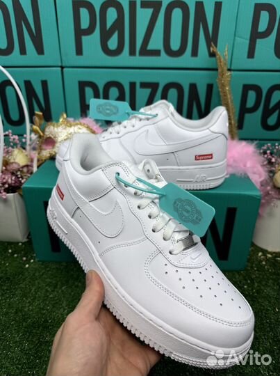 Nike air force 1 supreme белые оригинал