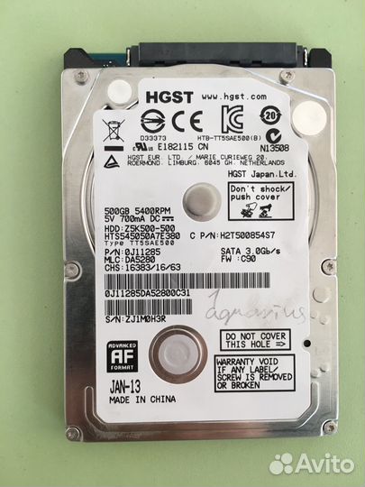 Hdd SATA 500gb 2.5 для ноутбуков