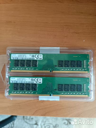 Оперативная память ddr4 16gb(8гб*2шт) 2666 Samsung