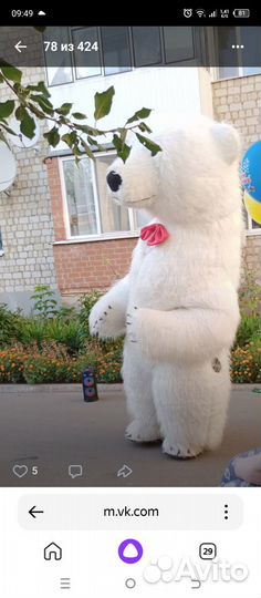 Продам ростовые куклы белый