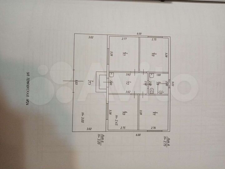 Дом 75 м² на участке 1 сот.