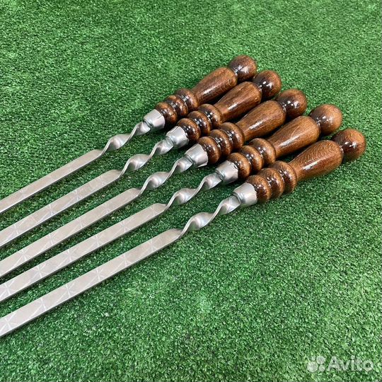 Шампура + деревянная ручка