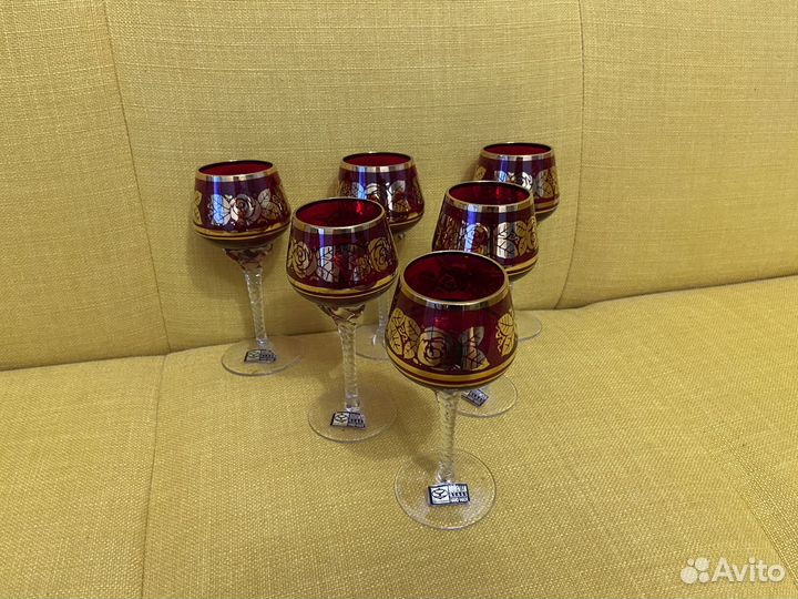 Фужеры хрусталь Богемия Чехословакия 1983